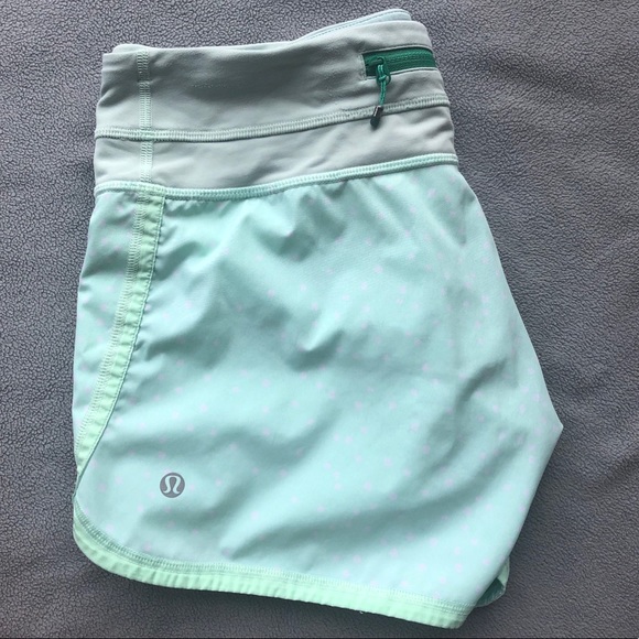lululemon athletica Pants - Lululemon•Polka Dot Mint Green Speed Shorts